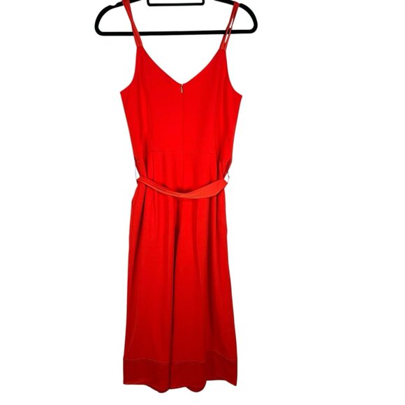 TRINA TURK Cropped Red Jumpsuit With Belt Women’s Size 6 New With Tags Designer - Picture 4 of 12